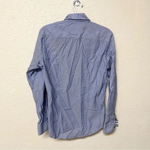 Robert Graham Long Sleeve Tailored Fit Button Up Shirt Blue Print Size S - Picture 3 of 5